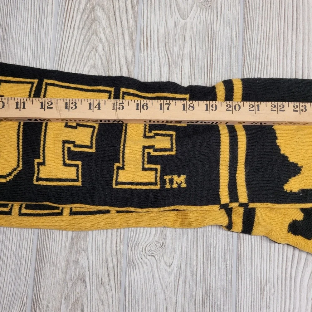 Harry Potter Hufflepuff Scarf Knit Yellow Black Banner‎ Wizard Costume Cosplay